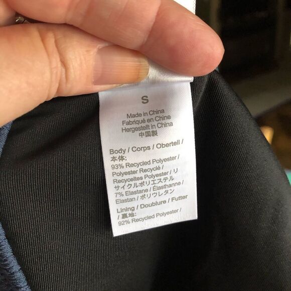 J Crew Textured Cheeky Bikini Bottom Navy Blue - S - Picture 9 of 9